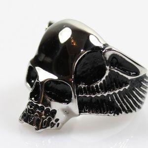 Biker Gothic Skull 316L Stainless Steel Sk…